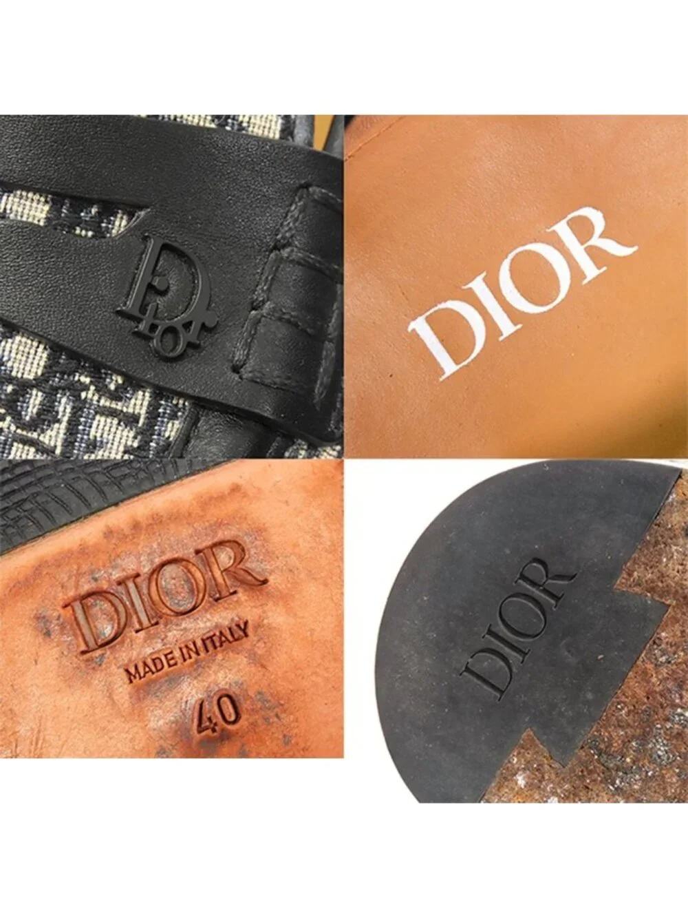 Dior Loafers Navy Fabric Leather Explorer Oblique Jacquard Shoes